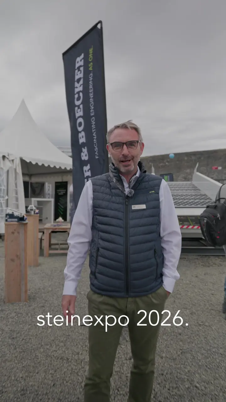 Live-Reel von der steinexpo 2026 für HAVER & BOECKER NIAGARA